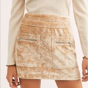 Free People Dust To Dust Velvet Skirt